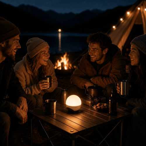 VireLamp C02 Outdoor Camping Lamp Handheld Moon-Shaped With Black