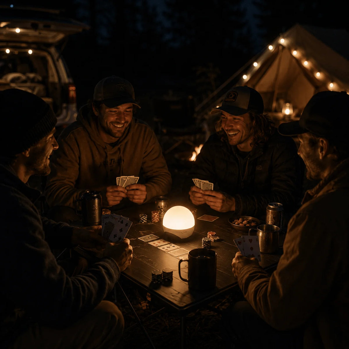 VireLamp C02 Outdoor Camping Lamp Handheld Moon-Shaped With Black