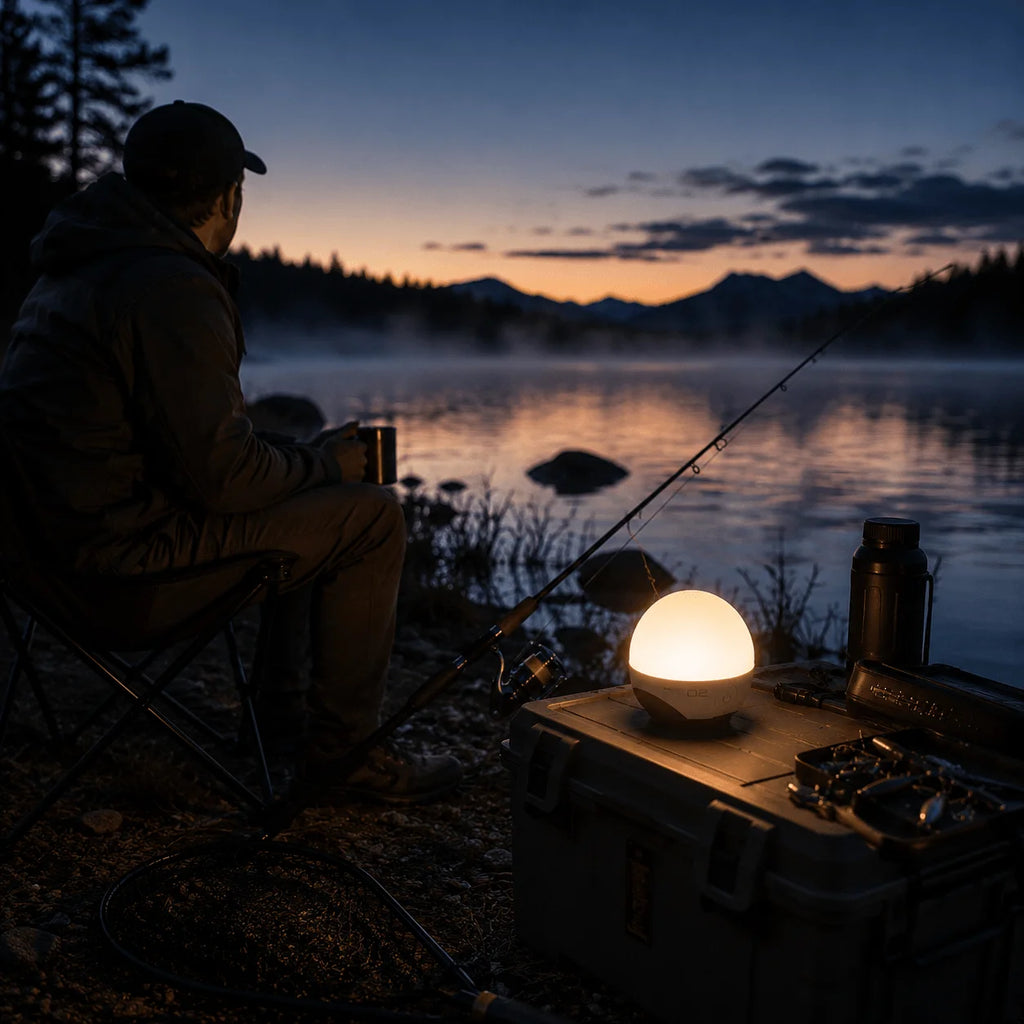 VireLamp C02 Outdoor Camping Lamp Handheld Moon-Shaped With Black